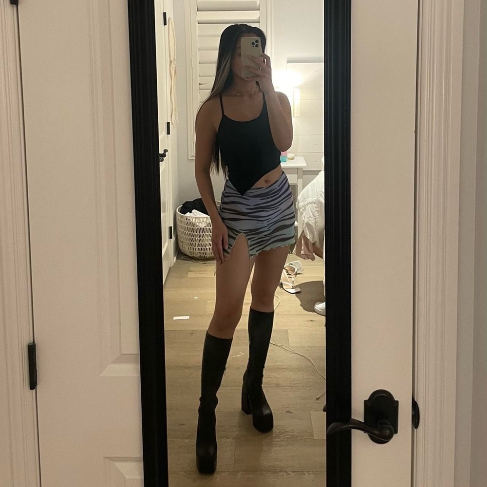 Princess Polly Stripe Mesh Skirt with Built in Booty Shorts - multi